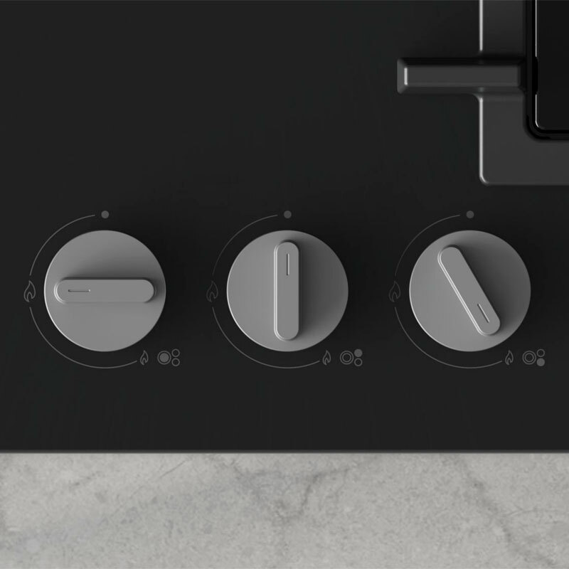 Placa de gas integrable Balay 3ETG563QB – Cristal templado negro, 3 quemadores (wok doble llama), GasStop