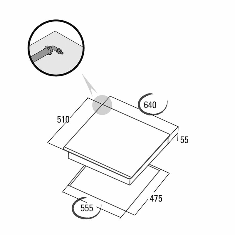 Encimera de gas Cata LCI 6031 BK – 4 quemadores, cristal templado negro, triple corona 3,5 kW