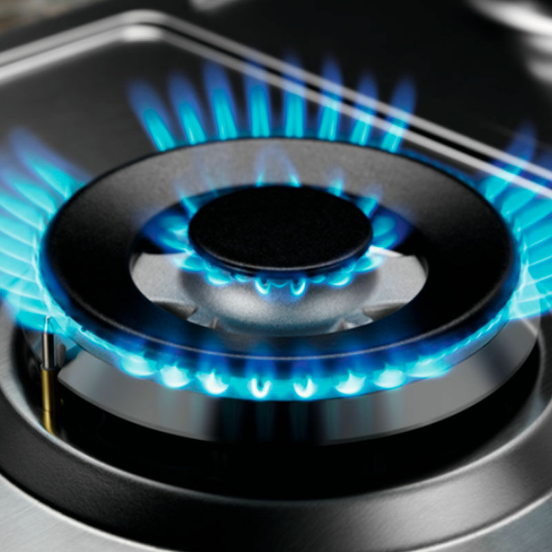 Encimera gas Electrolux KGS7536SX – 5 quemadores, Wok alta potencia, Acero inox antihuellas