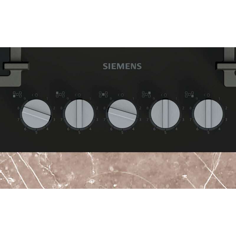 Placa de gas Siemens EP7A6QI40 – 75 cm, 5 quemadores stepFlame, Wok 4 kW