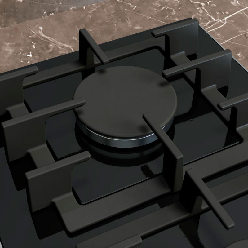 Placa de gas Siemens ER3A6BI40 – stepFlame 9 niveles, 2 quemadores, GasStop