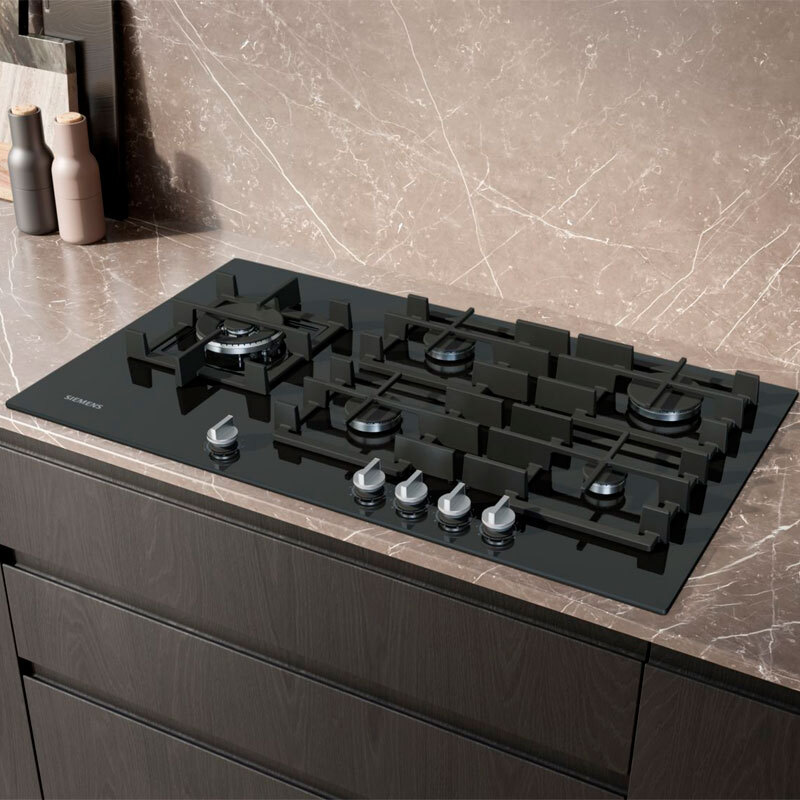 Placa de gas Siemens ER9A6SH40 – 90 cm, 5 quemadores, Wok alta potencia