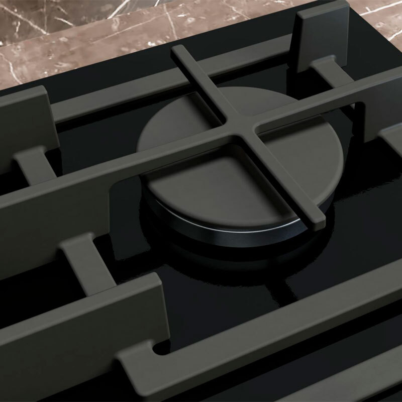 Placa de gas Siemens ER9A6SH40 – 90 cm, 5 quemadores, Wok alta potencia