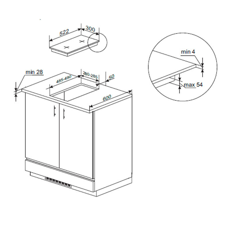Placa de inducción Fagor 3MI-21AC – 30 cm, 2 zonas, 3.700 W