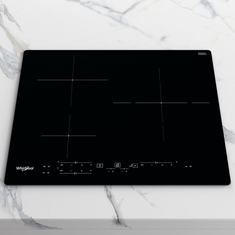 Placa de inducción Whirlpool WSB7560NE – 7.200 W, zona 28 cm, control táctil