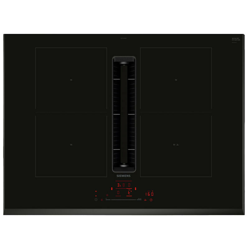 Placa de inducción con extractor Siemens ED751HQ26E – 70 cm, 4 zonas flexibles, PowerBoost 7.400 W