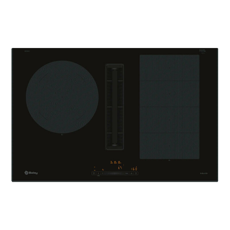 Placa de inducción Balay 3EBC989LH – 80 cm, 7,4 kW, Extractor integrado