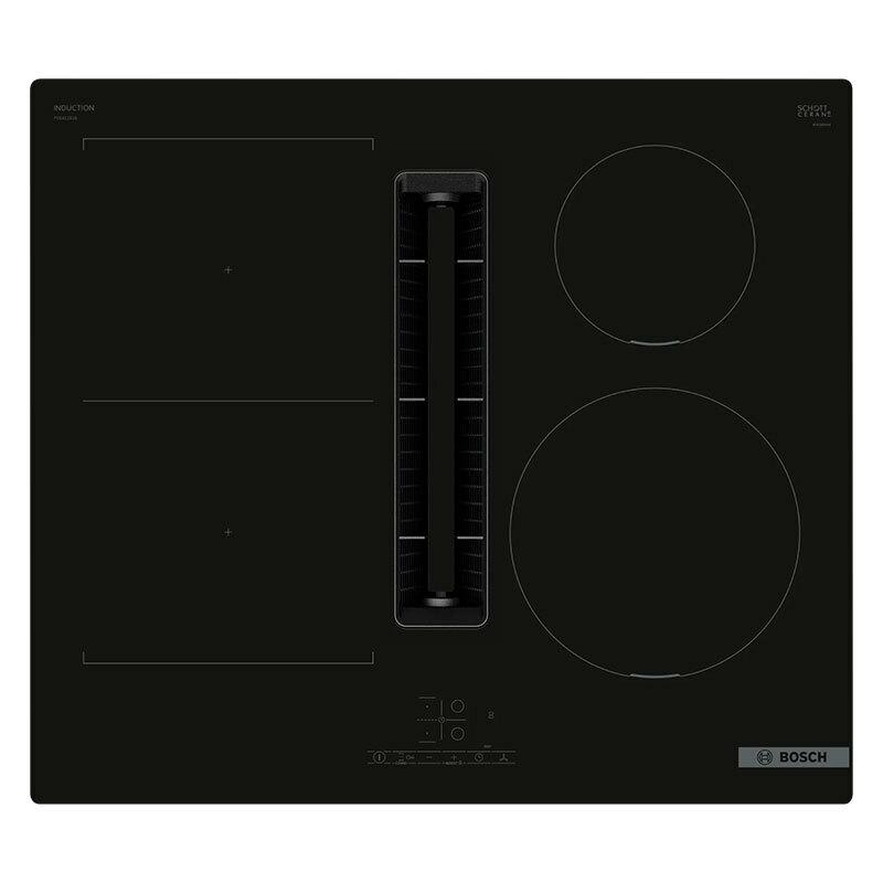 Placa de inducción Bosch PVS611B16E – extractor integrado, zona flexible, PowerBoost