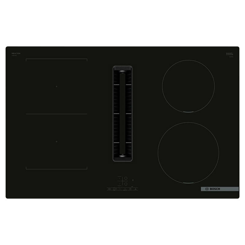 Placa de inducción Bosch PVS811B16E – extractor integrado, 80 cm, 4 zonas