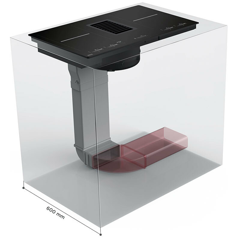 Placa de inducción con extractor Mepamsa INDU PRO (340.0691.846) – 4 zonas Flex, Extractor 700 m³/h, A++