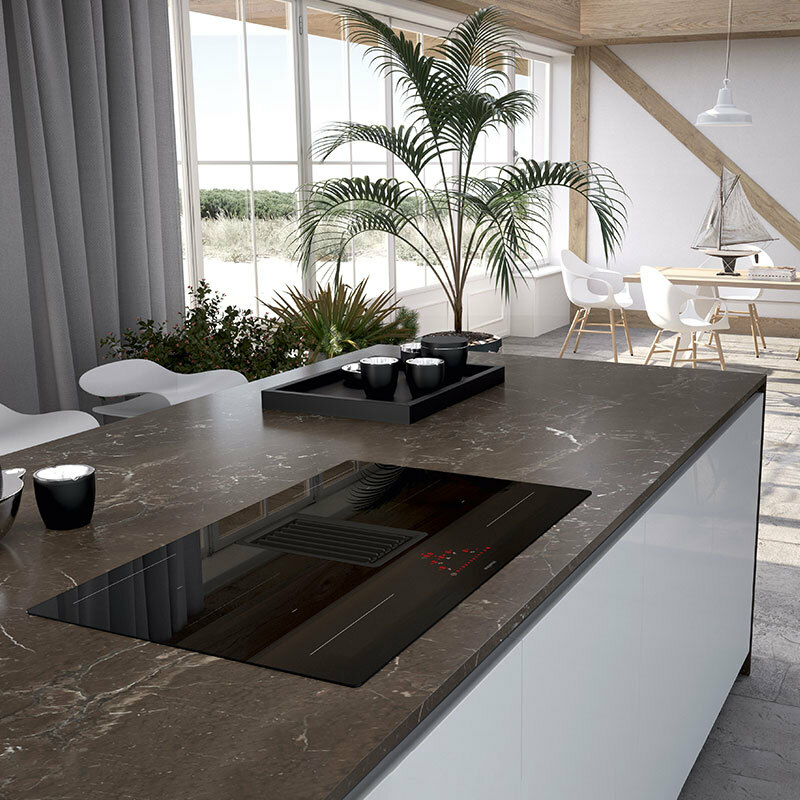 Placa de inducción con extractor Mepamsa INDU PRO (340.0691.846) – 4 zonas Flex, Extractor 700 m³/h, A++