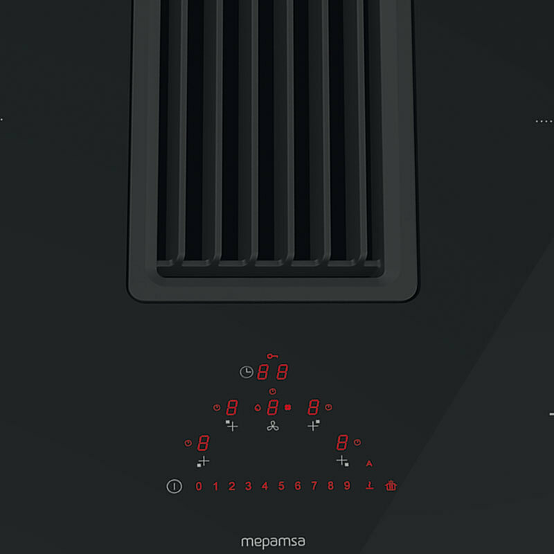 Placa de inducción con extractor Mepamsa INDU PRO (340.0691.846) – 4 zonas Flex, Extractor 700 m³/h, A++