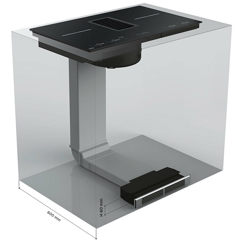 Placa de inducción con extractor Mepamsa INDU PRO (340.0691.846) – 4 zonas Flex, Extractor 700 m³/h, A++