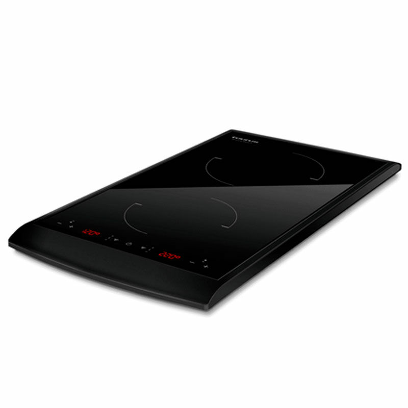 Placa de inducción portátil Taurus Darkfire Domino – 2 zonas, 2900 W, Control táctil