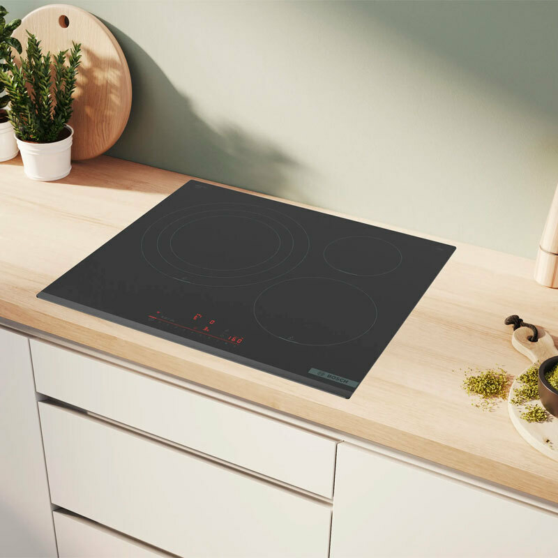 Placa de inducción Bosch PID631HC1E – Zona triple 32 cm, 7.400 W, Home Connect
