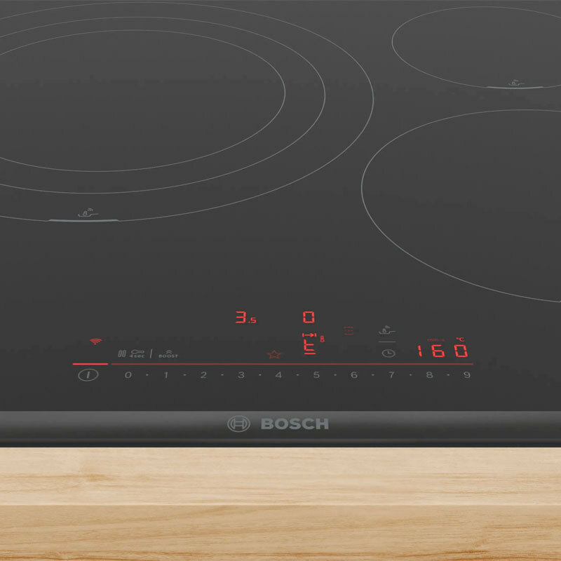 Placa de inducción Bosch PID675HC1E – Zona triple 32 cm, Touch Slider 17 niveles, Home Connect