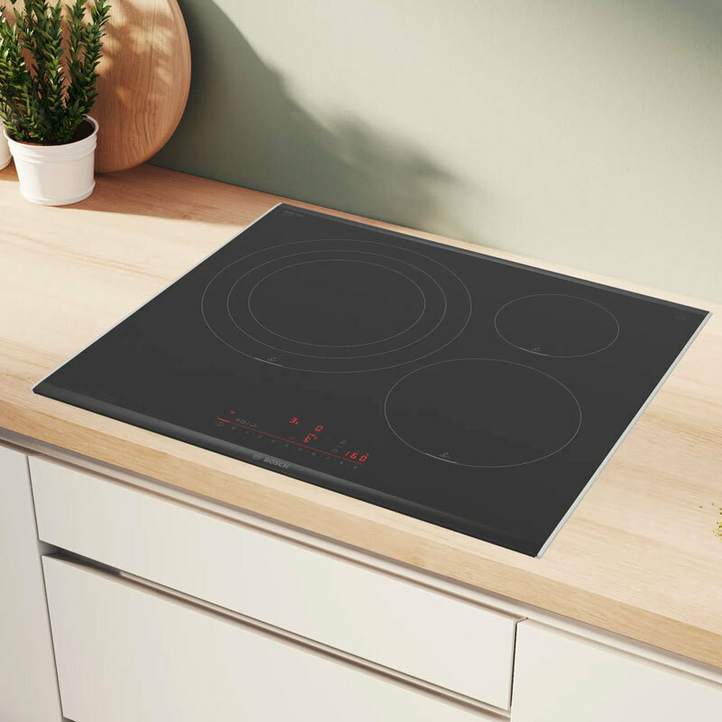 Placa de inducción Bosch PID675HC1E – Zona triple 32 cm, Touch Slider 17 niveles, Home Connect
