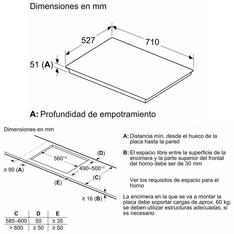 Placa de inducción Bosch PID775HC1E – Zona flexible 32 cm, 7400 W, Home Connect