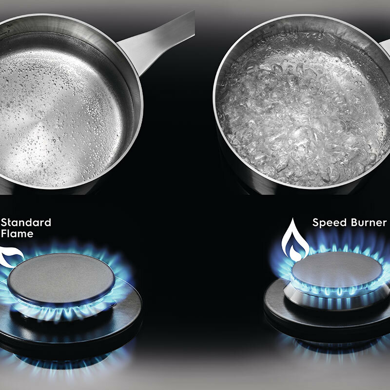 Placa de gas Electrolux KGG75362K – 5 zonas, 3 SpeedBurner, seguridad antillamas
