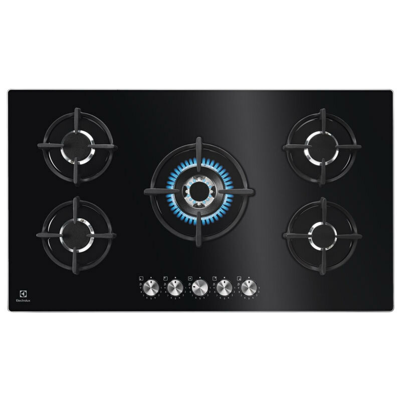 Placa de gas Electrolux KGG95372K – 5 quemadores, 3 SpeedBurner, Wok