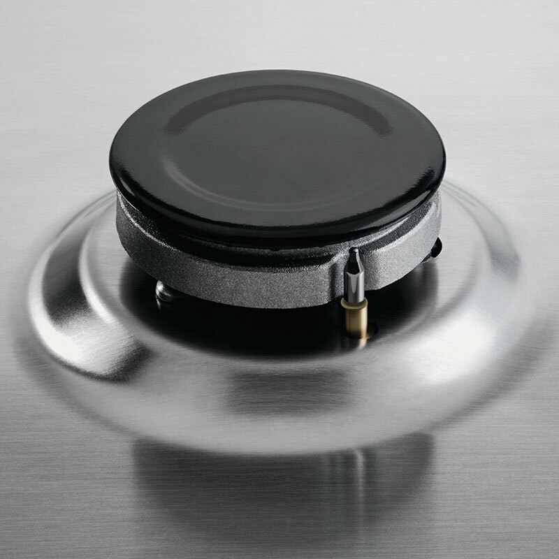 Placa de gas Electrolux KGS6404SX – Inox antihuellas, 4 quemadores, Empotrable 60 cm