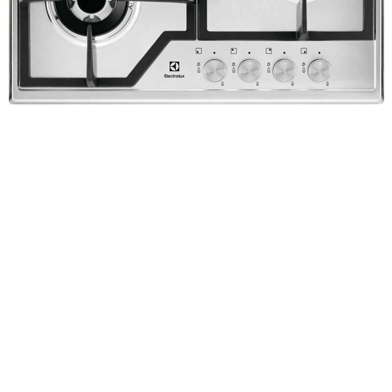 Placa de gas Electrolux KGS6436SX – 4 quemadores, Wok 4 kW, Inox antihuellas