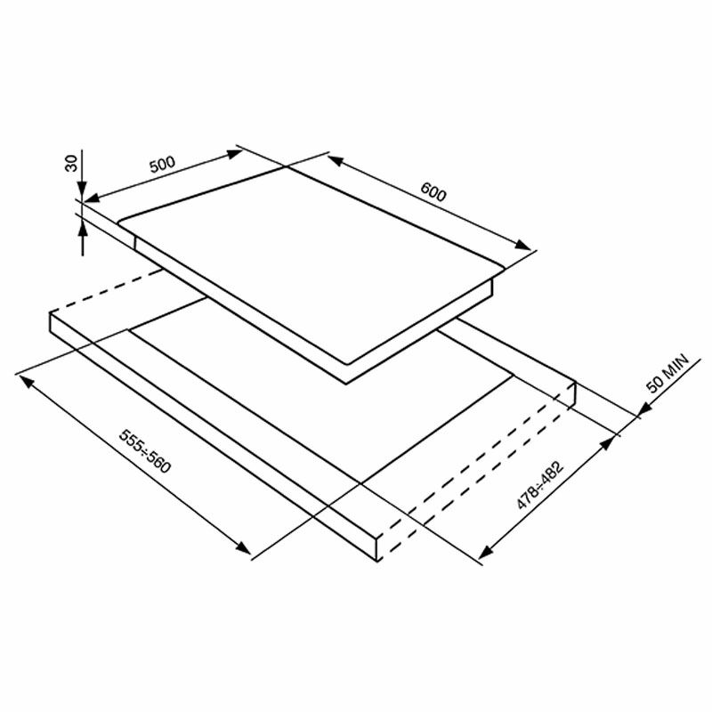 Placa de gas Smeg SR764AO – 60 cm, 4 quemadores, antracita