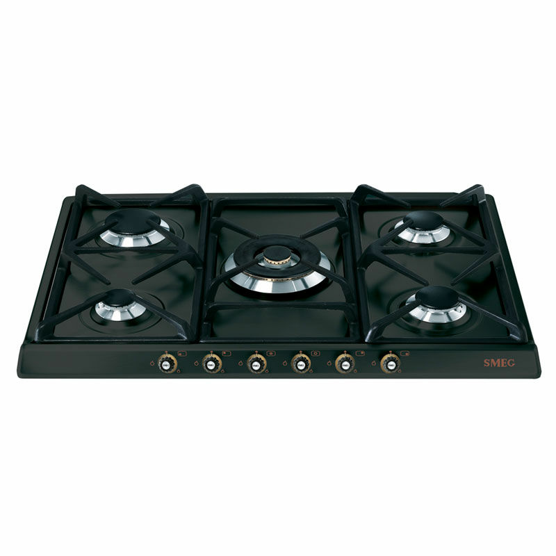Placa de gas encastrable Smeg SR775AO – 70 cm, 5 quemadores, antracita