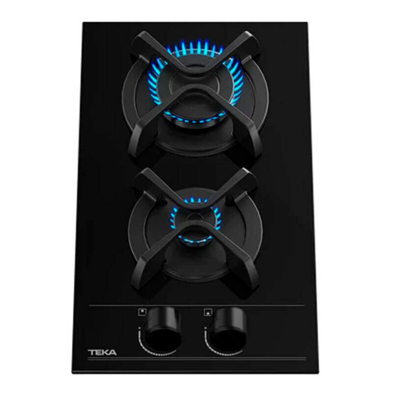 Placa de gas Teka GBC32000 NAT – 30 cm, cristal templado, 2 quemadores