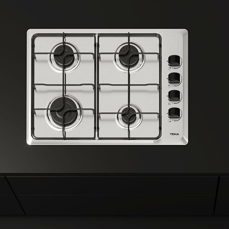 Encimera de gas Teka HLX 540 KL – 4 quemadores, inox, seguridad termopar
