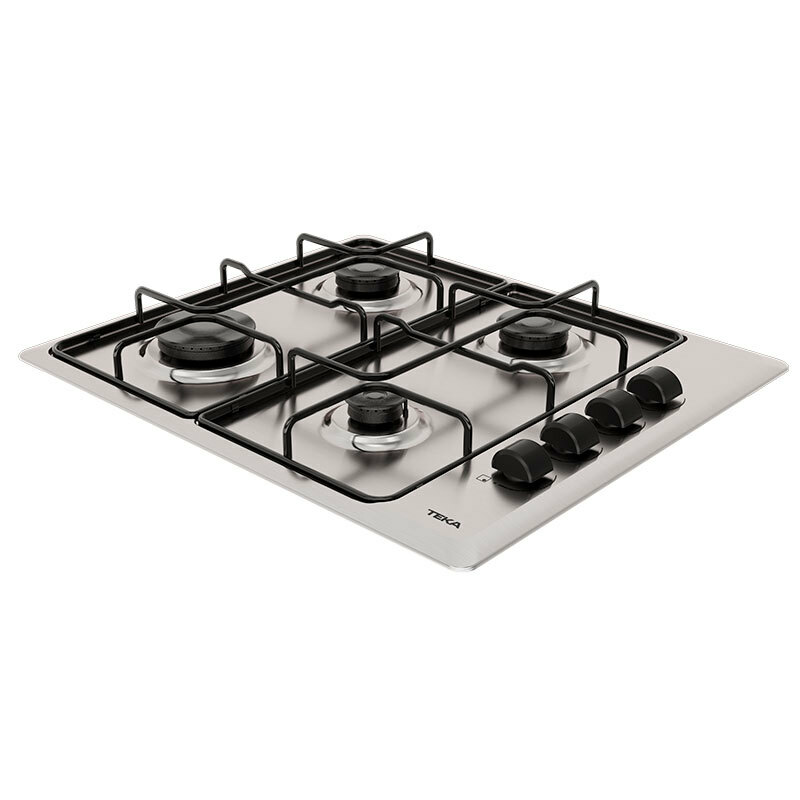 Placa de gas Teka HLX 640 KLA IX – 4 fuegos, Inox 58 cm, Seguridad termopar