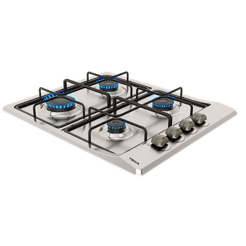 Placa de gas Teka E/60.3 40 – 4 quemadores, Inox, Seguridad termopar