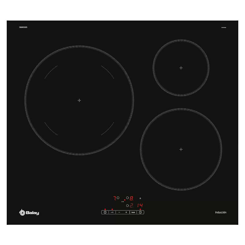 Placa de inducción Balay 3EB865ERS – Zona gigante 28 cm, 17 niveles, Control táctil
