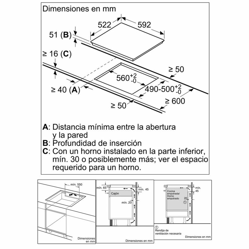 Placa de inducción Balay 3EB965LR – 60 cm, 7,4 kW, Touch Slider