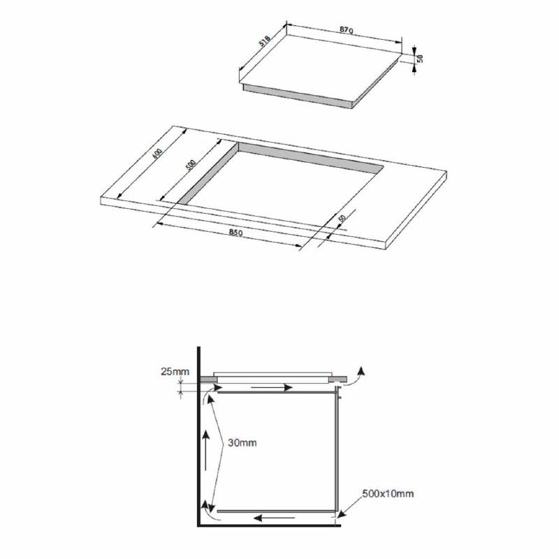 Placa de inducción Fagor 3IF-ZONE95AC – 5 zonas FlexiZone, PowerBooster 11.100 W, Touch Slider frontal