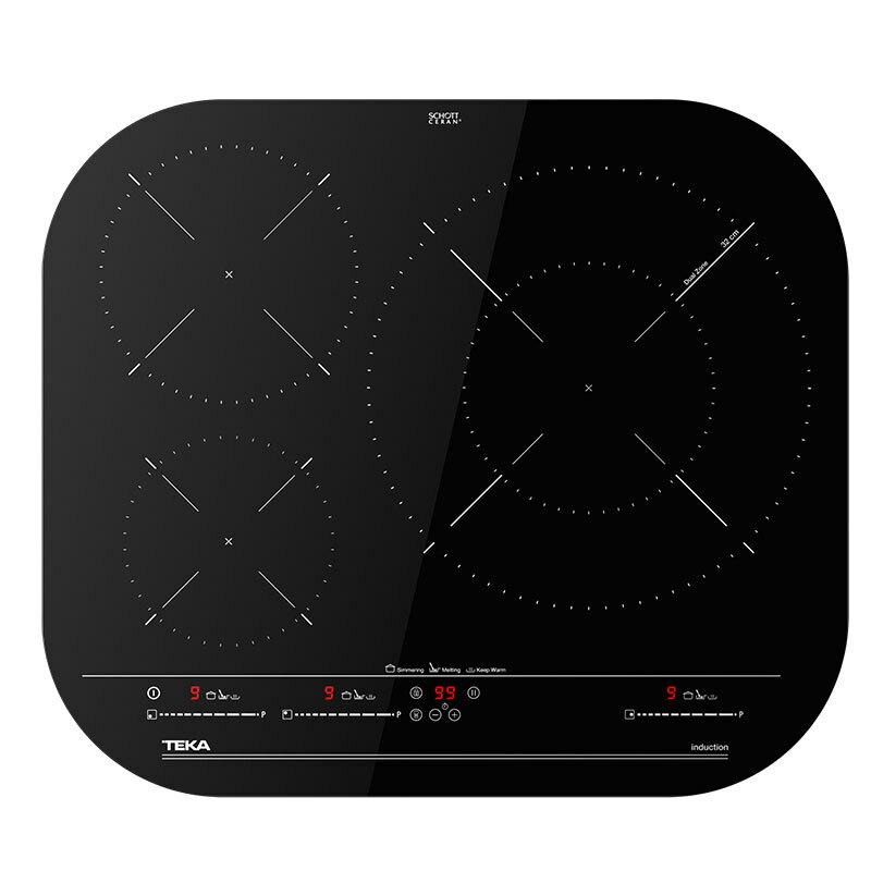 Placa de inducción Teka IKC 63320 MSP – 3 zonas, Paellera 32 cm, Control Multislider