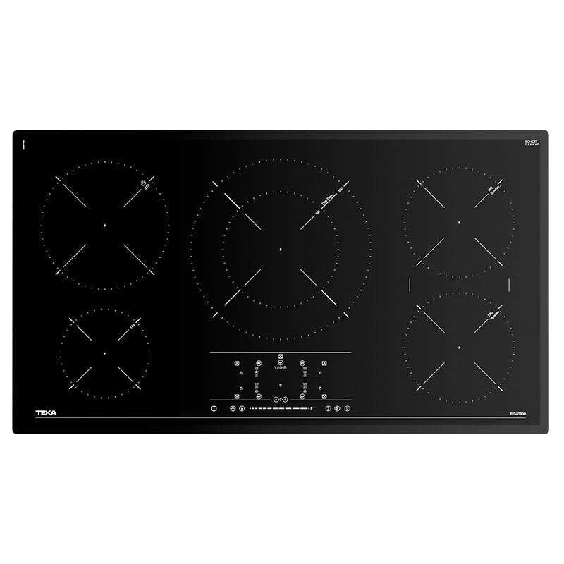 Placa de inducción empotrable Teka IR 9530 – 90 cm, 5 zonas (paellera 30 cm), control táctil deslizante