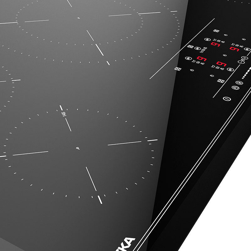 Placa de inducción empotrable Teka IR 9530 – 90 cm, 5 zonas (paellera 30 cm), control táctil deslizante