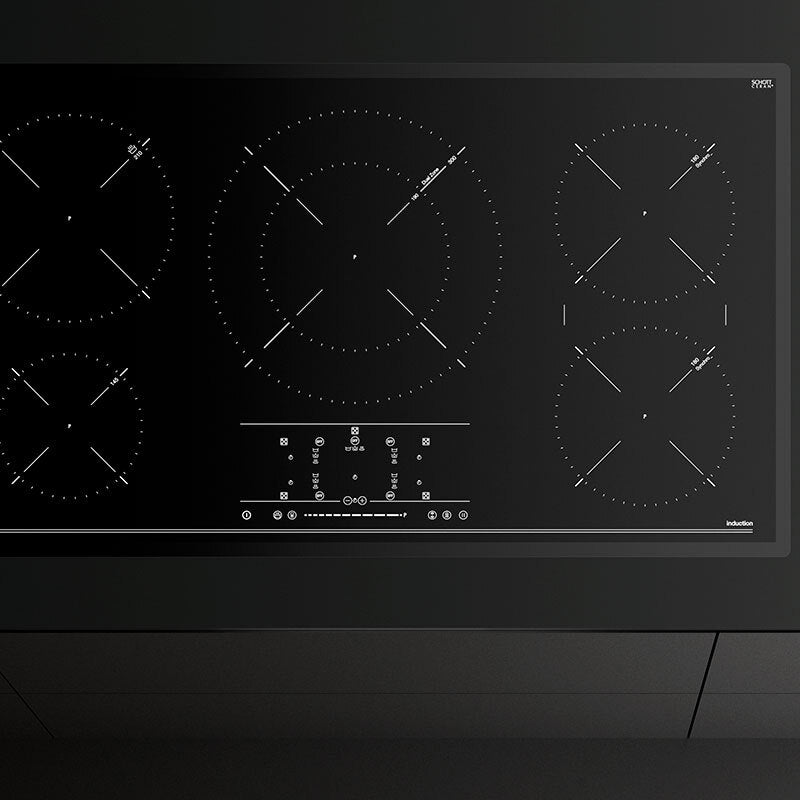 Placa de inducción empotrable Teka IR 9530 – 90 cm, 5 zonas (paellera 30 cm), control táctil deslizante