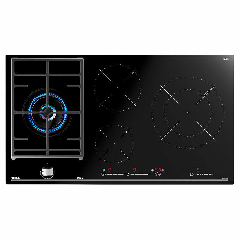Placa mixta Teka JZC 94313 ABN – 90 cm, Inducción + gas, Control Touch