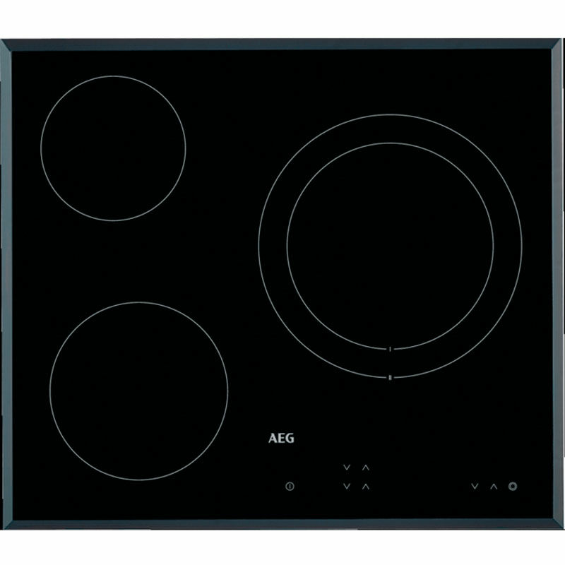 Placa vitrocerámica AEG HK623021FB – 60 cm, 3 zonas (doble 21/27 cm), mandos táctiles