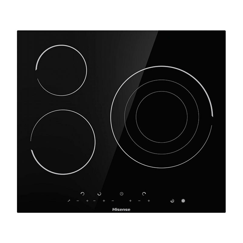 Placa vitrocerámica Hisense E6322C – Zona gigante 30 cm, 5.700 W, Control táctil