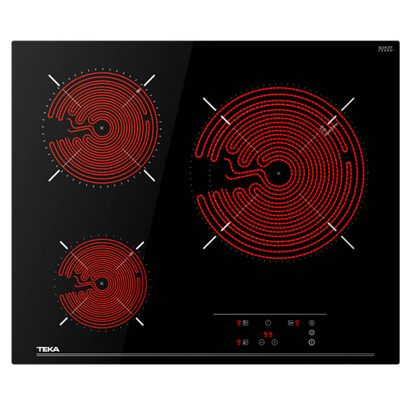 Placa vitrocerámica Teka TB 6315 – 3 zonas, Control táctil, Función Booster