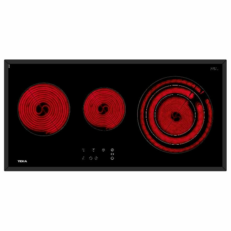 Placa vitrocerámica Teka TRC 83631 TCS – 80 cm, Zona triple 27 cm, Control táctil