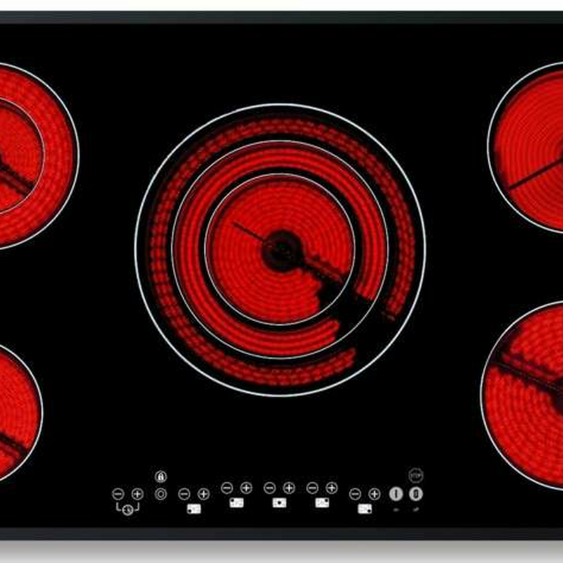 Placa vitrocerámica Teka TR 951 – 90 cm, 5 zonas High Light, Control táctil