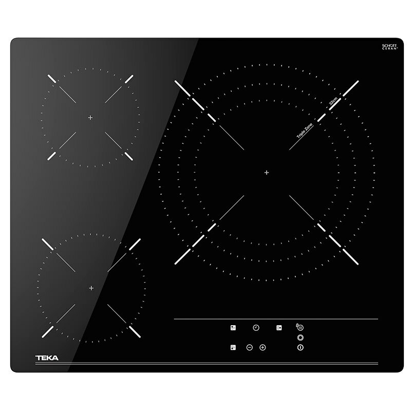 Placa vitrocerámica Teka TBC 63632 TTC BK – Zona XL 32 cm, Control táctil frontal, Función Booster