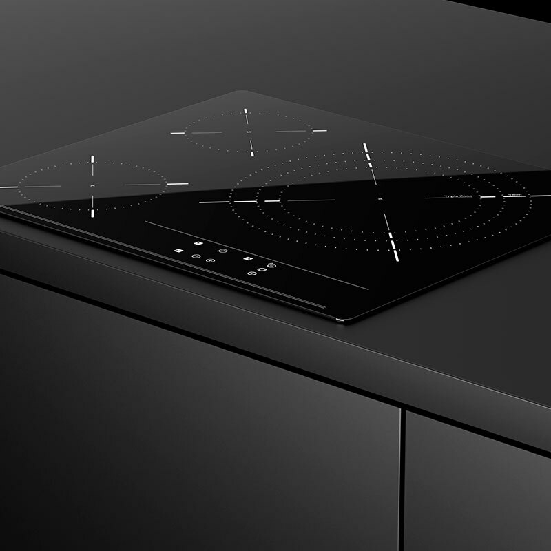 Placa vitrocerámica Teka TBC 63632 TTC BK – Zona XL 32 cm, Control táctil frontal, Función Booster