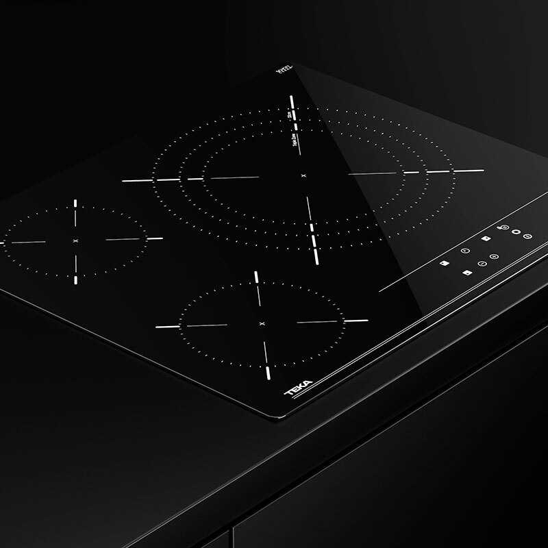 Placa vitrocerámica Teka TBC 63632 TTC BK – Zona XL 32 cm, Control táctil frontal, Función Booster