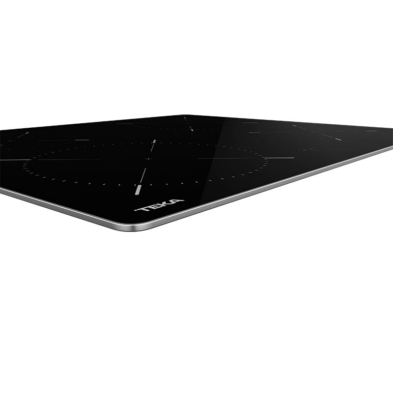 Placa vitrocerámica Teka TTC 64010 CRD BK – 4 zonas High Light, 6300 W, Marco inox