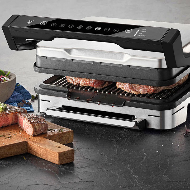 Grill de contacto WMF Profi Plus Contact Grill Perfection – 2000 W, sensor automático, placas extraíbles antiadherentes